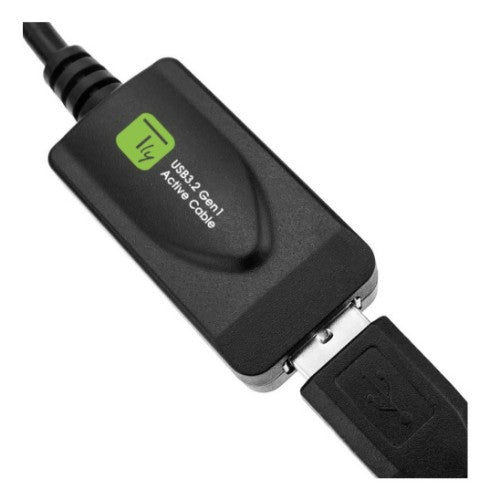 Techly ICUR3050G USB cable USB 3.2 Gen 1 (3.1 Gen 1) 5 m USB A Black