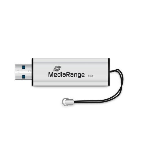 MediaRange MR914 USB flash drive 8 GB USB Type-A 3.2 Gen 1 (3.1 Gen 1) Black, Silver