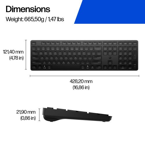 HP 495K Multi-Device Dual-Mode Keyboard