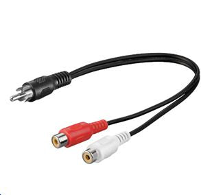 Microconnect AUDC02 audio cable 0.2 m RCA 2 x RCA Black