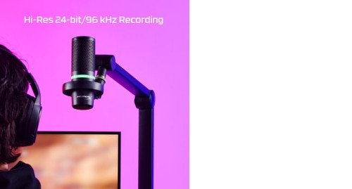 HyperX DuoCast - USB Microphone (Black) - RGB Lighting