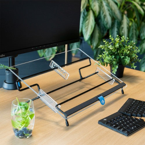 R-Go Tools Document holder R-Go Flex Read, ergonomic, with soft foam wrist rest, transparent acrylic