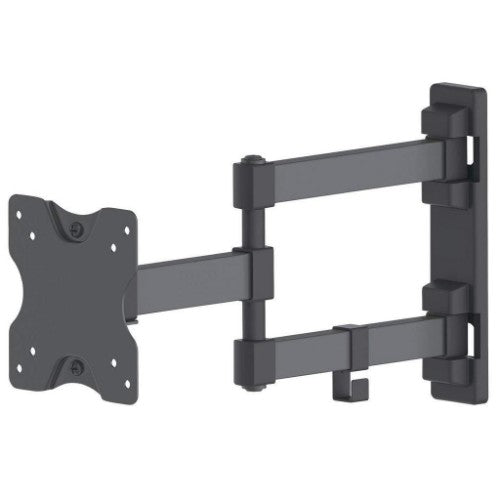 Manhattan Wall Mount for TV & Monitors (Full Motion), For screens 13" to 27", VESA compatability: 75x75mm and 100x100mm - check the dimensions of the four mounting holes on back of screen to ensure it fits, Max 20kg, Black, Bracket