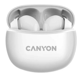Canyon CNS-TWS5W headphones/headset Wireless In-ear Calls/Music/Sport/Everyday USB Type-C Bluetooth White