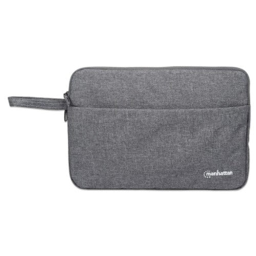 Manhattan Seattle Laptop Sleeve 14.5", Grey, Padded, Extra Soft Internal Cushioning, Main Compartment with double zips, Zippered Front Pocket, Carry Loop, Water Resistant and Durable, Notebook Slipcase, Three Year Warranty