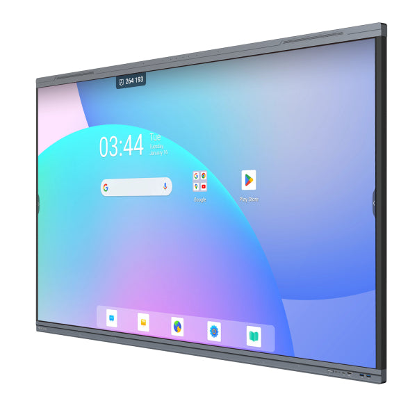 V7 IFP8603-V7PROM Interactive Display - 86 Inch 4K Android 13 EDLA Certified, 16GB RAM 256GB ROM, 2 x 8W + 2 x 18W Speakers,includes Device management, Wi-Fi, Bluetooth Wall Mount, Google Play Store