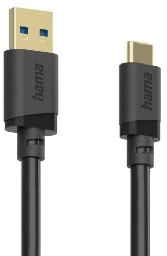 Hama USB Cable, USB-A Plug – USB-C Plug, USB 3.2 Gen 1, 5 Gbit/s, 0.75 m
