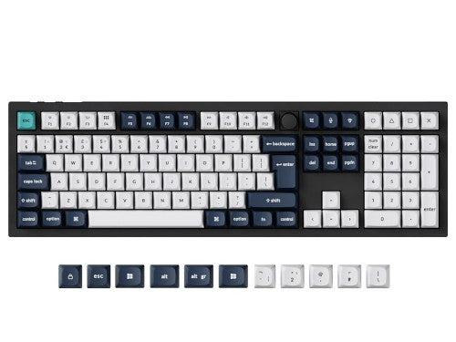 Keychron Q6 Max keyboard Universal USB + RF Wireless + Bluetooth QWERTY UK English Black, White