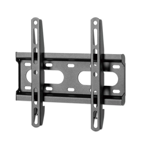 Manhattan Wall Mount for TV & Monitors (Fixed Ultra Slim), For screens 23" to 42", VESA compatability: all between 75x75mm and 200x200mm - check the dimensions of the four mounting holes on back of screen to ensure it fits, Max 45kg, Black, Bracket