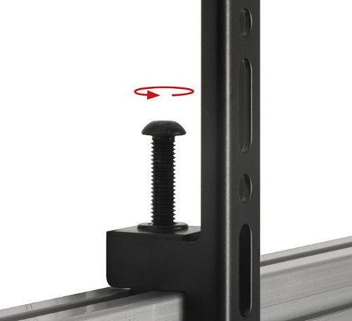 B-Tech SYSTEM X - Universal Twin Screen VC Stand (VESA 600 x 400) - 1.8m