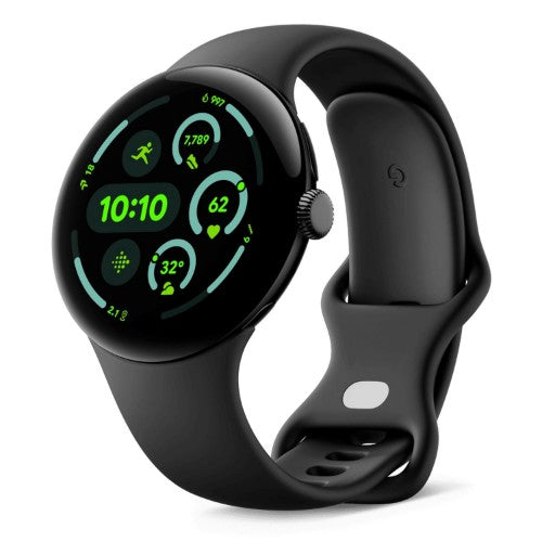 Google Pixel Watch 3 AMOLED 45 mm Digital Touchscreen Black Wi-Fi GPS (satellite)