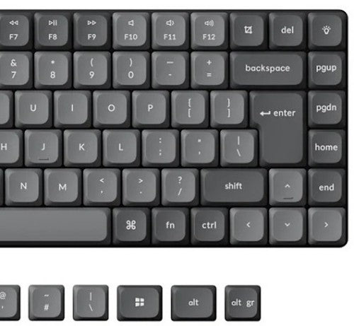 Keychron K3 Max keyboard Universal USB + RF Wireless + Bluetooth QWERTY UK English Grey