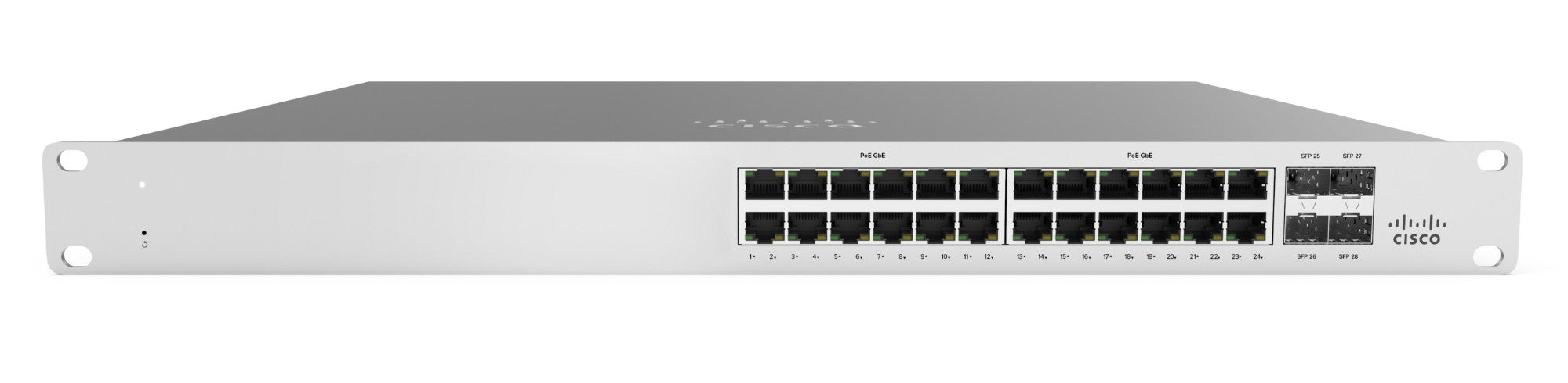 Cisco Meraki MS125-24P Managed L2 Gigabit Ethernet (10/100/1000) Power over Ethernet (PoE) 1U Grey