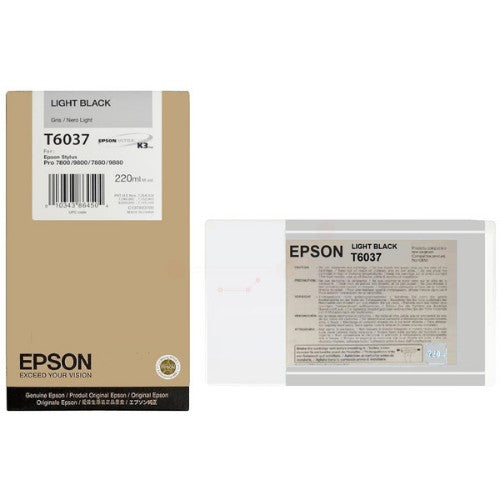 Epson C13T603700/T6037 Ink cartridge light black 220ml for Epson Stylus Pro 7800/7880