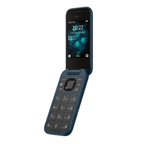 Nokia 2660 Flip - 4G, VoLTE, 2,8"+1,77", 0,3MP, 48MB/128MB, Blue