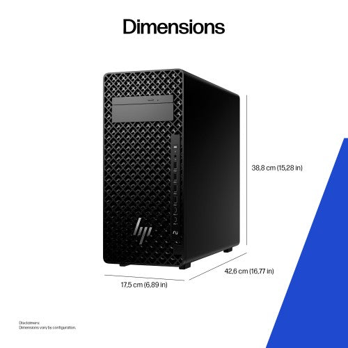 HP Z2 Tower G1i Intel Core Ultra 7 265 32 GB DDR5-SDRAM 1 TB SSD Windows 11 Pro Workstation AI Workstation, AI PC Black