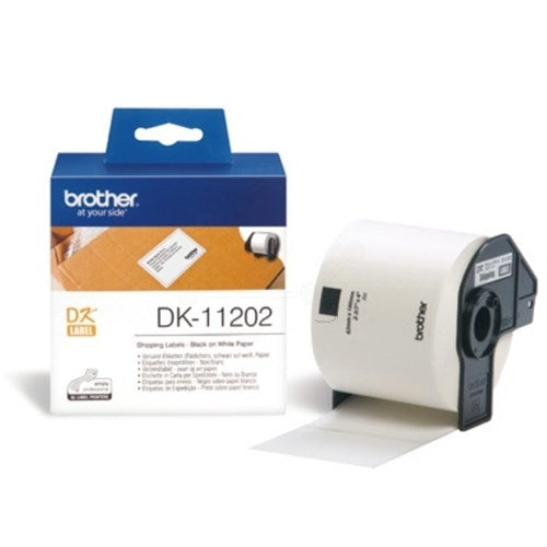 Brother DK-11202 DirectLabel Etikettes 62mm x 100mm 300 for Brother P-Touch QL/700/800/QL 12-102mm/QL 12-103.6mm