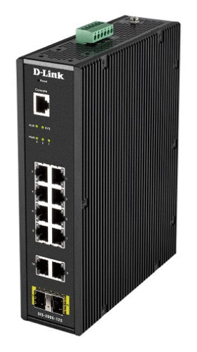 D-Link 12-Port L2 Industrial Smart Managed Switch with 10 x 1GBaseT(X) & 2 x SFP