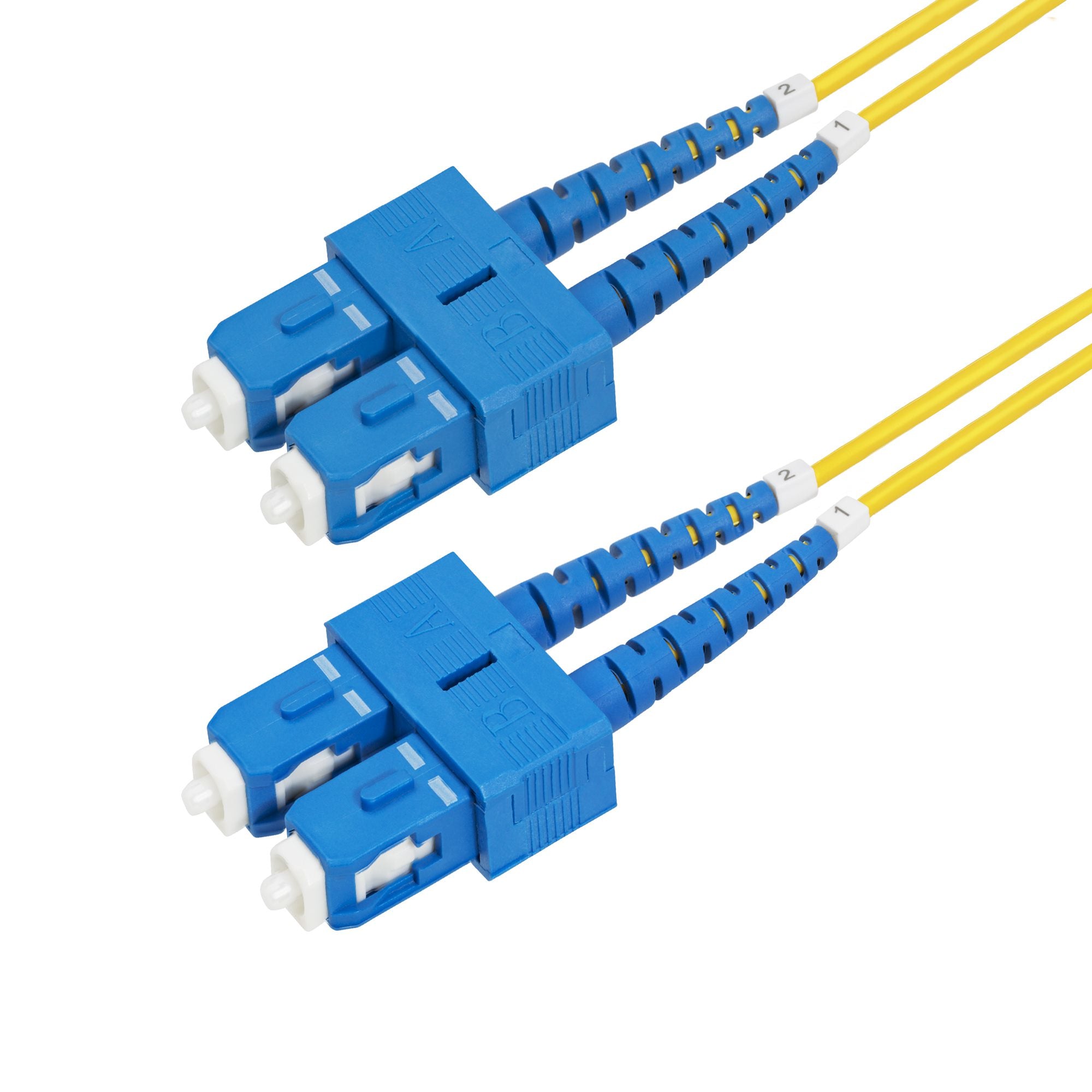 StarTech.com 30m (98.4ft) SC to SC (UPC) OS2 Single Mode Duplex Fiber Optic Cable, 9/125µm, 40G/100G Zipcord, Bend Insensitive, Low Insertion Loss - LSZH Fiber Jumper Cord