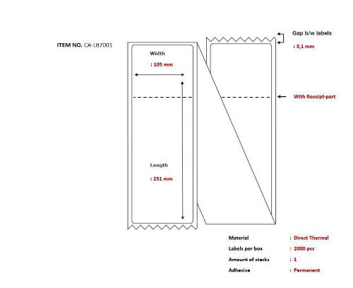 Capture CA-LB7001 printer label