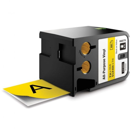 Dymo 1868775 DirectLabel-etikettes Vinyl black on yellow 54mm x 7m for Dymo Rhino XTL-500