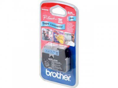 Brother MK-521BZ DirectLabel blue on black 9mm x 8m for Brother P-Touch M 9-12mm