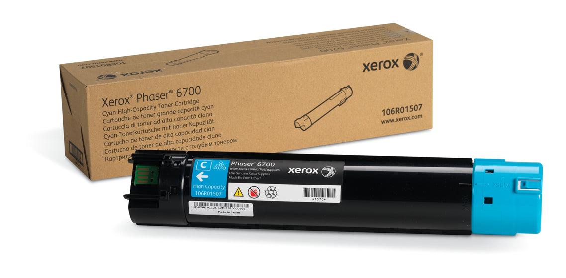 Xerox 106R01507 Toner cyan high-capacity, 12K pages/5% for Xerox Phaser 6700