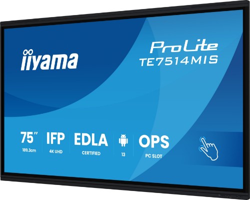iiyama 75" Google EDLA Certified Interactive display for seamless integration and collaboration in education and enterprise