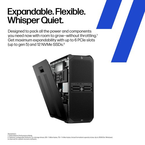 HP Z6 G5 A Wolf Pro Security Edition AMD Ryzen Threadripper PRO 9975WX 64 GB DDR5-SDRAM 1 TB SSD Windows 11 Pro Tower Workstation AI Workstation Black