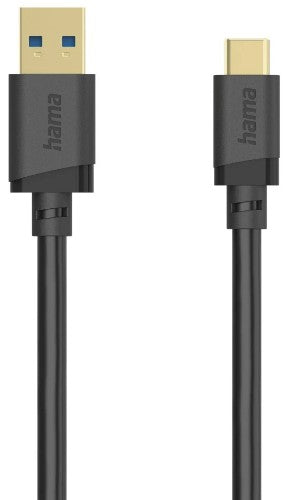 Hama USB Cable, USB-A Plug – USB-C Plug, USB 3.2 Gen 1, 5 Gbit/s, 0.75 m