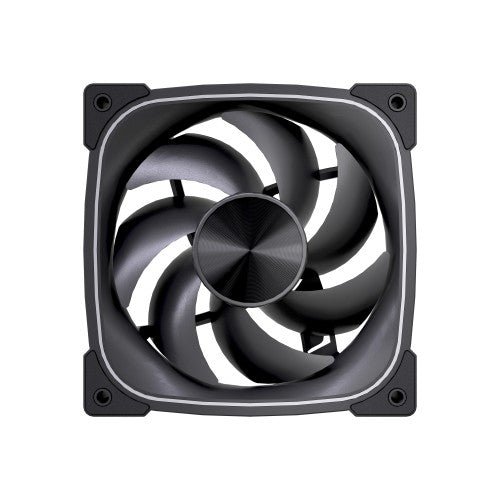 VIDA Stealth 120mm ARGB PWM Case Fan, Hydraulic Bearing, Outer Ring Lighting, 600-1500 RPM, Black Computer case 12 cm 80 pc(s)