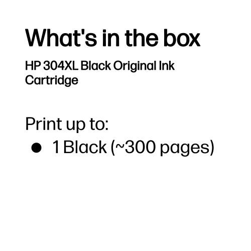 HP N9K08AE/304XL Printhead cartridge black high-capacity, 300 pages ISO/IEC 24711 6ml for HP DeskJet 2620/3720