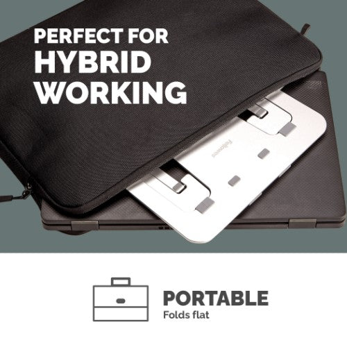 Fellowes Alumia Laptop Riser Portable Laptop Stand Max Size 15 inch Max Weight 5kg Silver