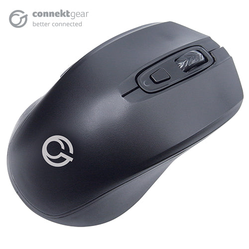 connektgear MO544 Wireless Full-Size 6 Button Optical Mouse - Black