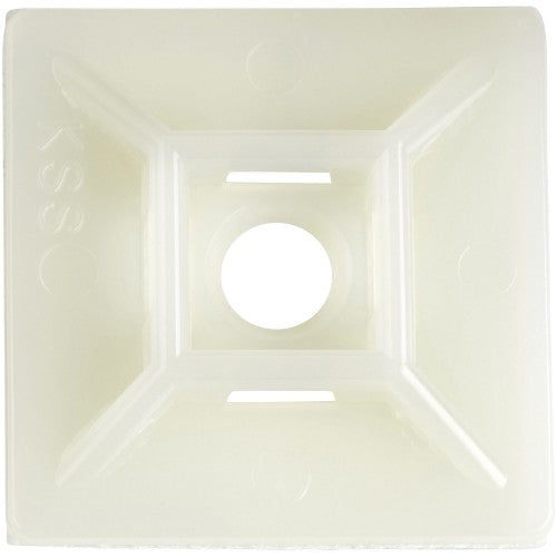 StarTech.com 100 Pack Cable Tie Mounts with Adhesive Tape for 0.21 in. (5.5 mm) Wide Ties - Nylon/Plastic Zip Tie Mounts - Electrical/Network Cable Wrap Mounts / 94V-2 Fire & UL Rated TAA