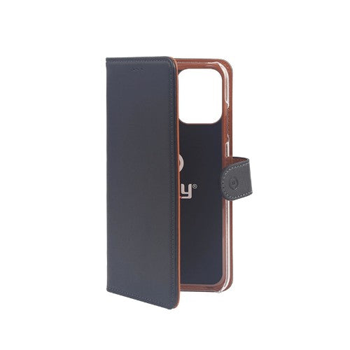 Celly Wally mobile phone case 15.5 cm (6.1") Folio Black, Brown