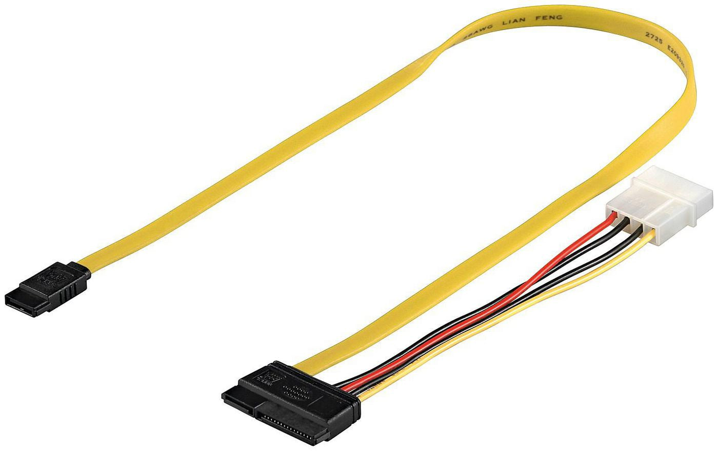 Microconnect PI17147 SATA cable 0.5 m SATA 7-pin SATA 7-pin + 15-pin Multicolour