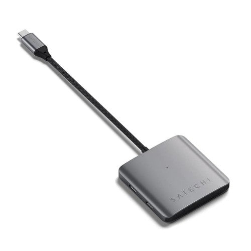 Satechi ST-H4CPDM interface hub USB Type-C 10000 Mbit/s Grey