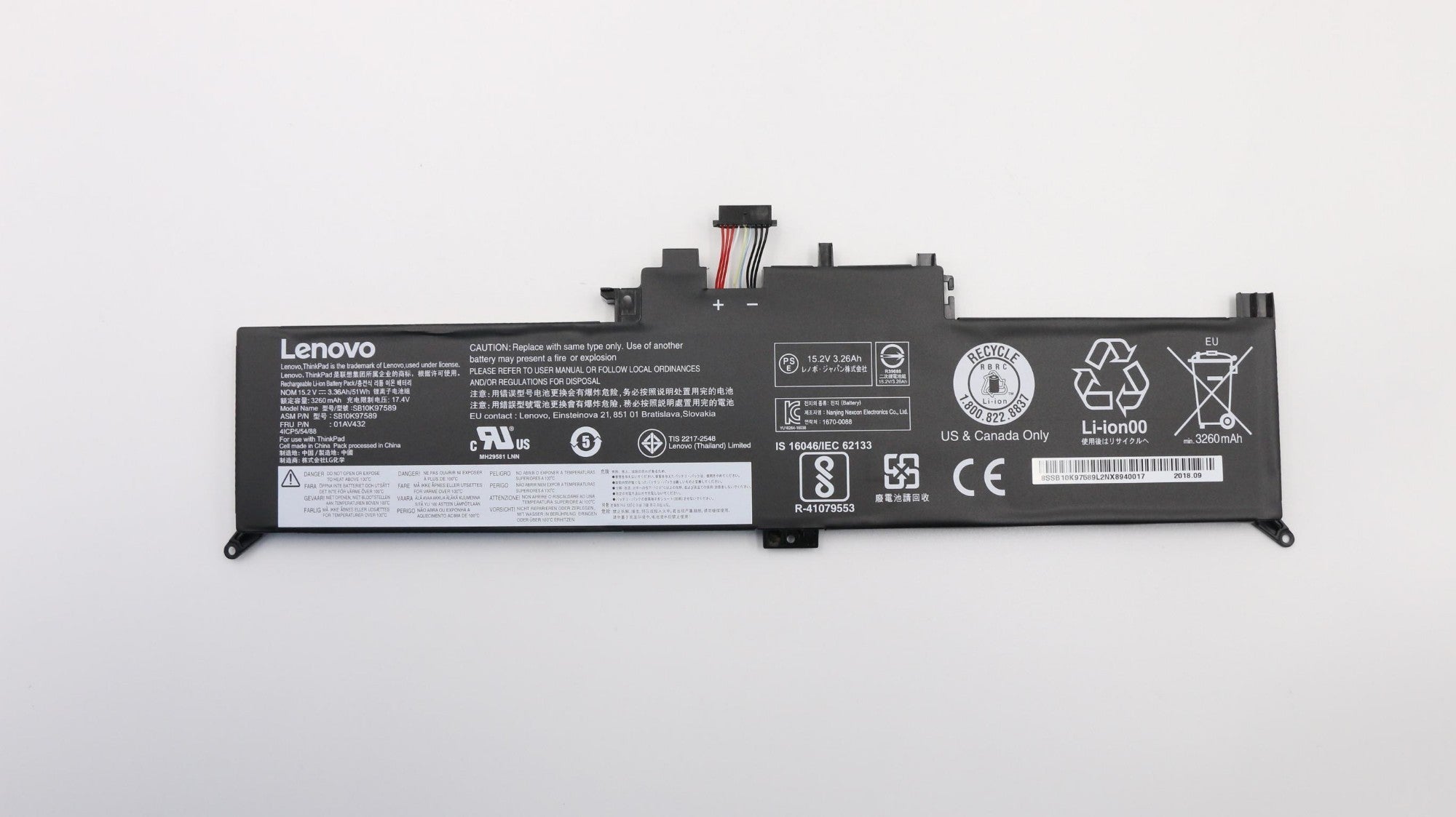 Lenovo 01AV432 notebook spare part Battery