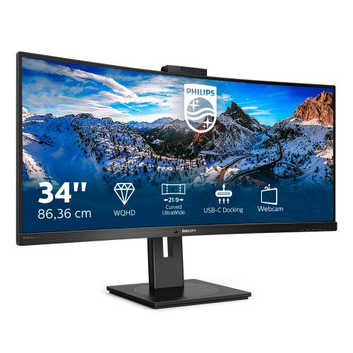 Philips P Line 346P1CRH/00 LED display 86.4 cm (34") 3440 x 1440 pixels UltraWide Quad HD Black