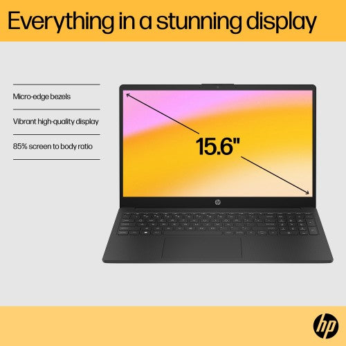 HP 15-fc0537na AMD Ryzen™ 5 7520U Laptop 39.6 cm (15.6") Full HD 8 GB LPDDR5-SDRAM 512 GB SSD Wi-Fi 6 (802.11ax) Windows 11 Home Black