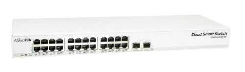Mikrotik CSS326-24G-2S+RM network switch Managed Gigabit Ethernet (10/100/1000) Power over Ethernet (PoE) 1U White