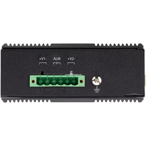 StarTech.com Industrial 6 Port Gigabit Ethernet Switch - 4 PoE RJ45 +2 SFP Slots 30W PoE+ 12-48VDC 10/100/1000 Rugged Power Over Ethernet LAN Switch -40C to 75C - DIN Mountable