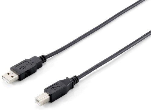 Equip USB 2.0 Type A to Type B Cable, 1.0m , Black