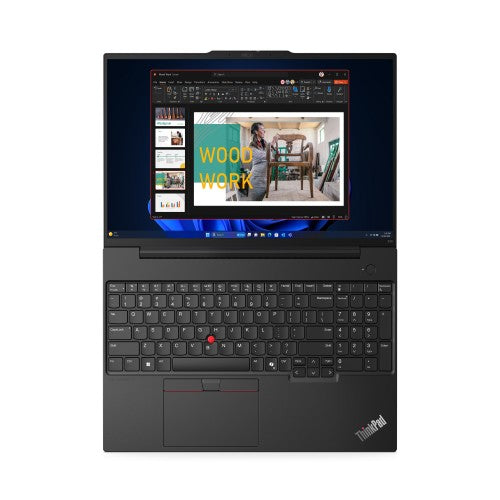 Lenovo ThinkPad E16 Gen 2 (AMD) AMD Ryzen™ 5 7535HS Laptop 40.6 cm (16") WUXGA 16 GB DDR5-SDRAM 256 GB SSD Wi-Fi 6E (802.11ax) Windows 11 Pro UK English Black