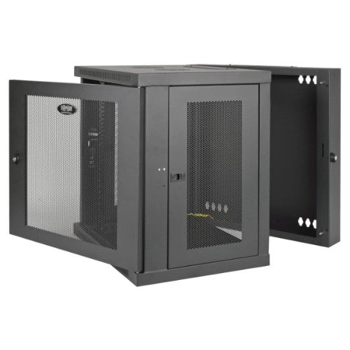 Tripp Lite SRW12US SmartRack 12U Low-Profile Switch-Depth Wall-Mount Small Rack Enclosure, Hinged Back