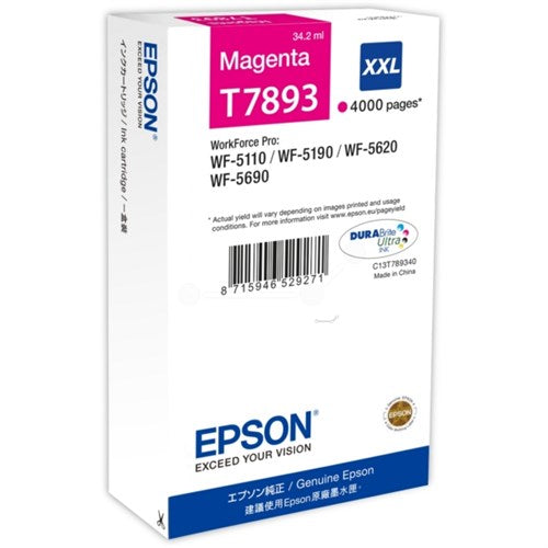Epson C13T789340/T7893XXL Ink cartridge magenta extra High-Capacity XXL, 4K pages 34,2ml for Epson WF 5110