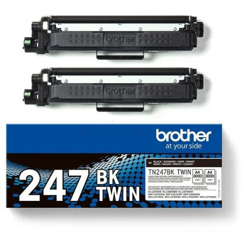 Brother TN-247BKTWIN Toner-kit black high-capacity twin pack, 2x3K pages ISO/IEC 19752 Pack=2 for Brother HL-L 3210