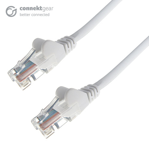 connektgear 1.5m RJ45 CAT6 UTP Stranded Flush Moulded LS0H Network Cable - 24AWG - White