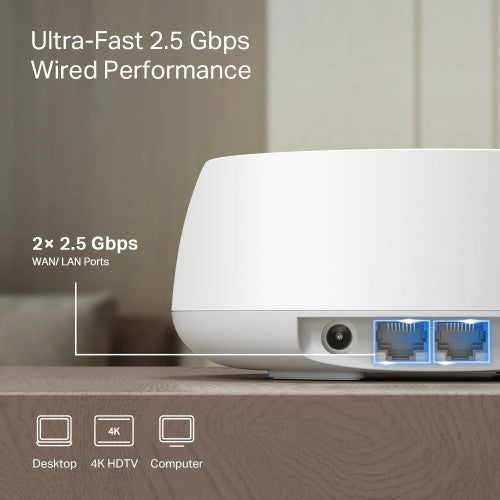 TP-Link BE3600 Whole Home Mesh Wi-Fi 7 System, 2.5G Multi Gigabit